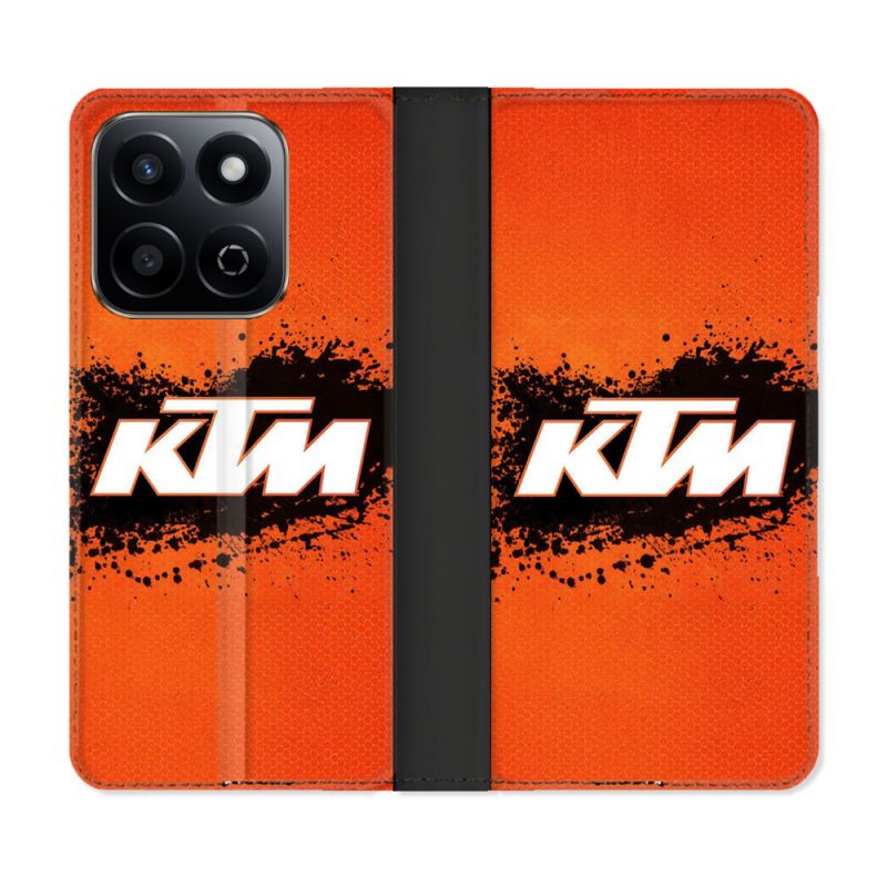 Housse cuir portefeuille Pour Honor 200 Smart 5G Moto KTM
