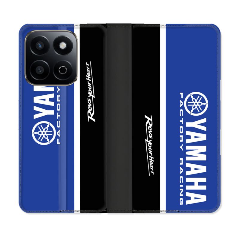 Housse cuir portefeuille Pour Honor 200 Smart 5G Moto Yamaha