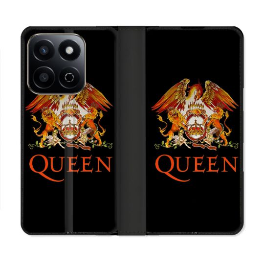 Housse cuir portefeuille Pour Honor 200 Smart 5G Musique Rock Queen
