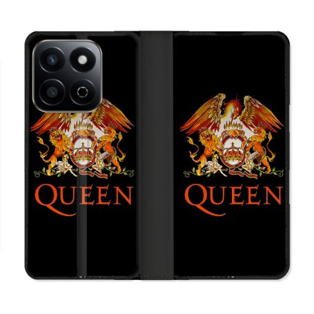 Housse cuir portefeuille Pour Honor 200 Smart 5G Musique Rock Queen