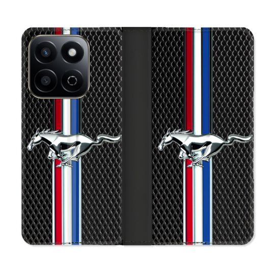 Housse cuir portefeuille Pour Honor 200 Smart 5G Mustang