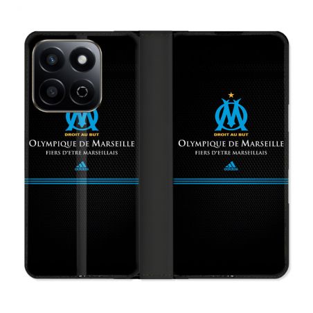 Housse cuir portefeuille Pour Honor 200 Smart 5G Olympique Marseille OM Fier etre Marseillais
