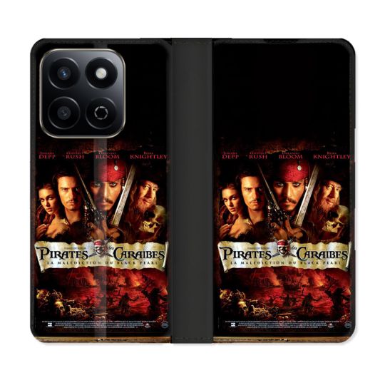 Housse cuir portefeuille Pour Honor 200 Smart 5G Pirate Des Caraibes