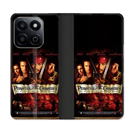 Housse cuir portefeuille Pour Honor 200 Smart 5G Pirate Des Caraibes
