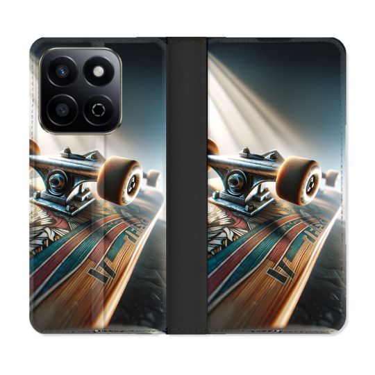 Housse cuir portefeuille Pour Honor 200 Smart 5G Planche Skate