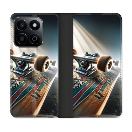 Housse cuir portefeuille Pour Honor 200 Smart 5G Planche Skate