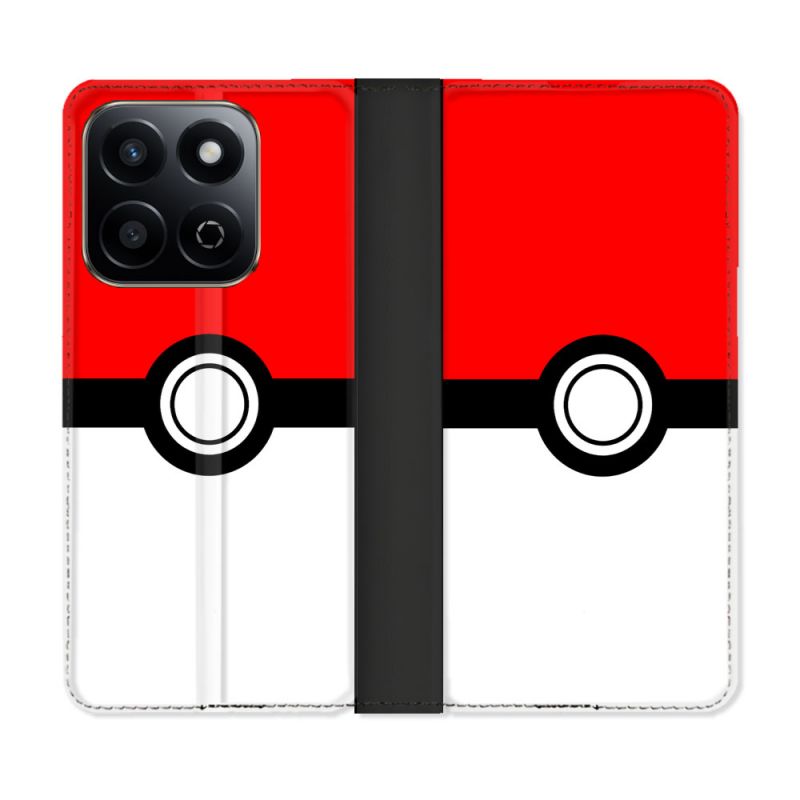 Housse cuir portefeuille Pour Honor 200 Smart 5G Pokemon Pokeball