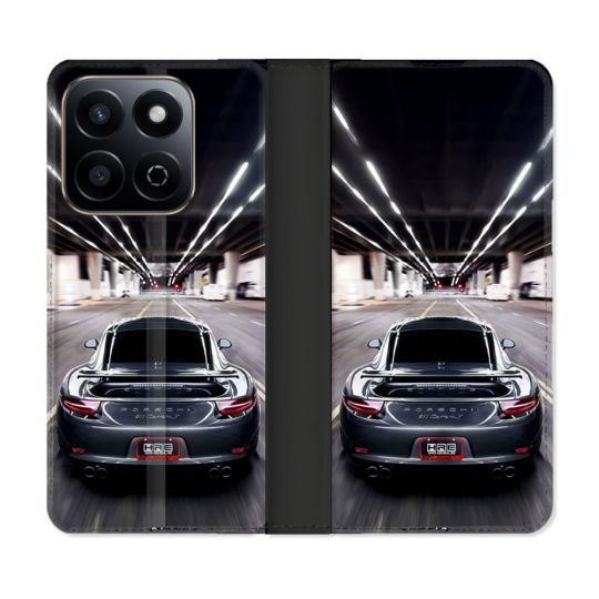 Housse cuir portefeuille Pour Honor 200 Smart 5G Porsche 911