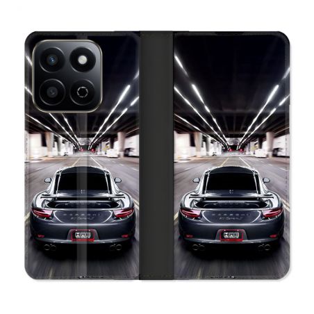 Housse cuir portefeuille Pour Honor 200 Smart 5G Porsche 911