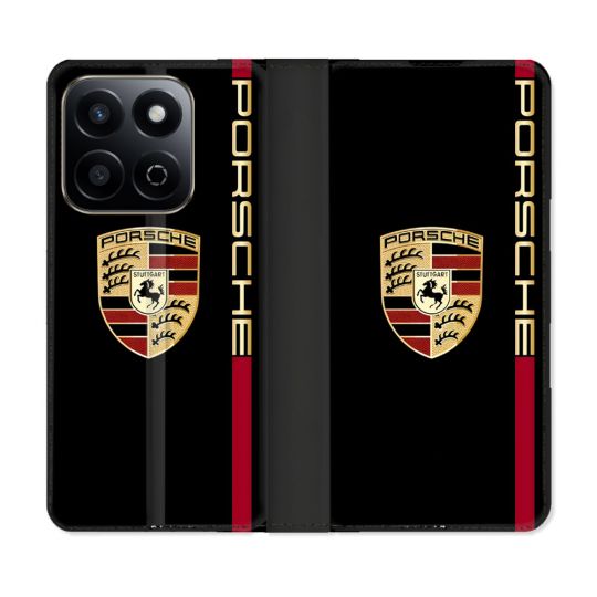 Housse cuir portefeuille Pour Honor 200 Smart 5G Porsche Line
