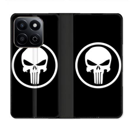 Housse cuir portefeuille Pour Honor 200 Smart 5G Punisher
