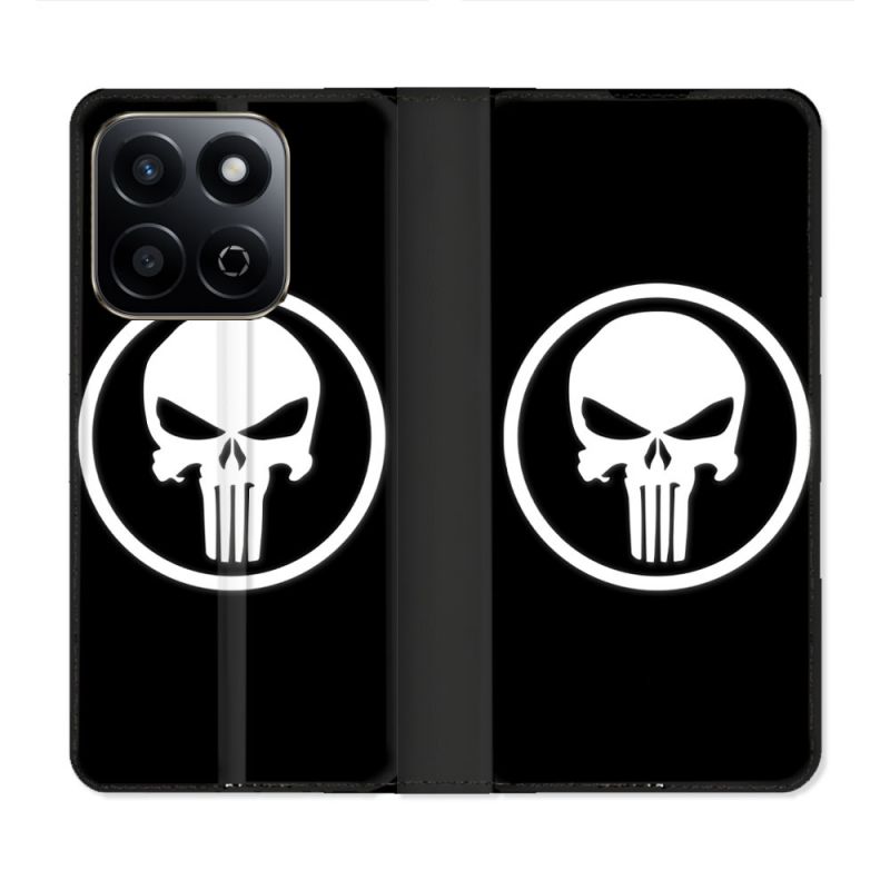 Housse cuir portefeuille Pour Honor 200 Smart 5G Punisher
