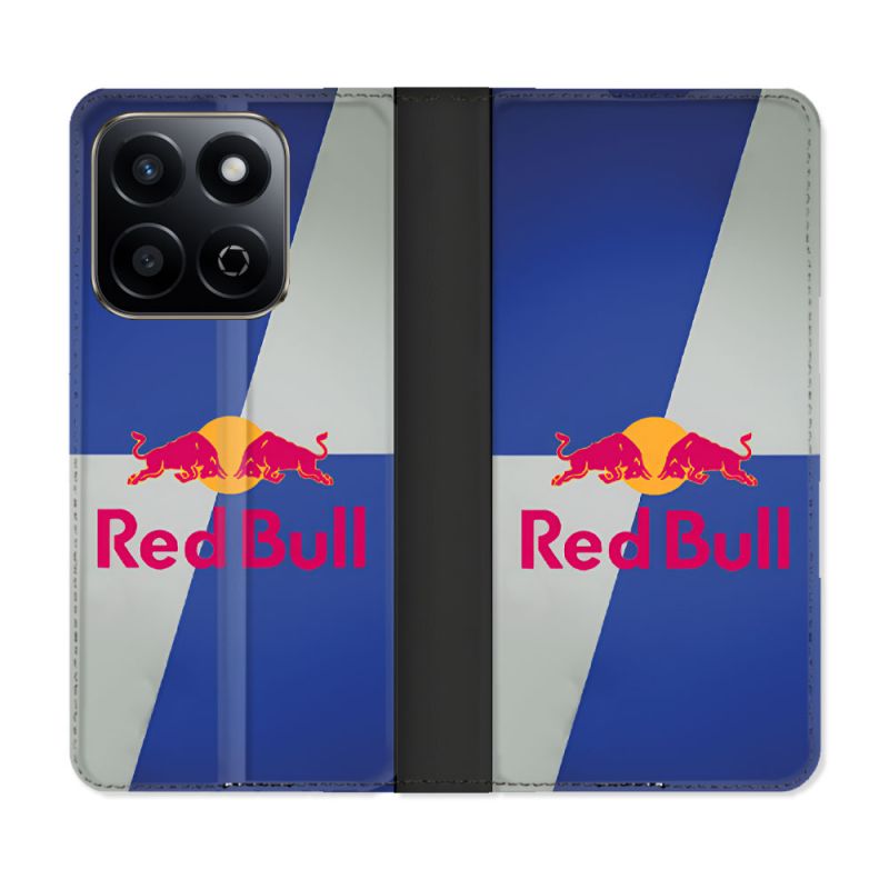 Housse cuir portefeuille Pour Honor 200 Smart 5G Red Bull Classique