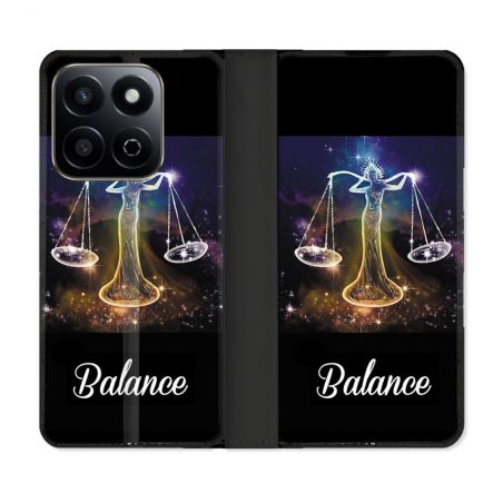 Housse cuir portefeuille Pour Honor 200 Smart 5G Signe Zodiaque 2 Balance