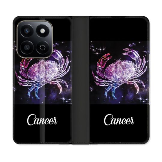 Housse cuir portefeuille Pour Honor 200 Smart 5G Signe Zodiaque 2 Cancer