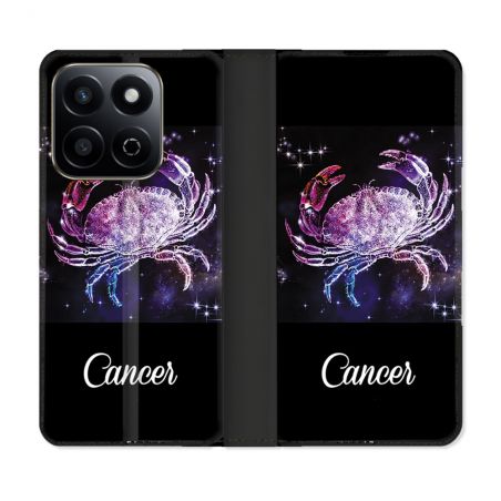 Housse cuir portefeuille Pour Honor 200 Smart 5G Signe Zodiaque 2 Cancer