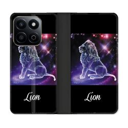 Housse cuir portefeuille Pour Honor 200 Smart 5G Signe Zodiaque 2 Lion