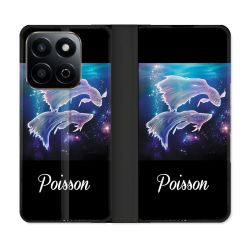 Housse cuir portefeuille Pour Honor 200 Smart 5G Signe Zodiaque 2 Poisson