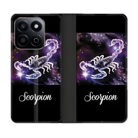 Housse cuir portefeuille Pour Honor 200 Smart 5G Signe Zodiaque 2 Scorpion
