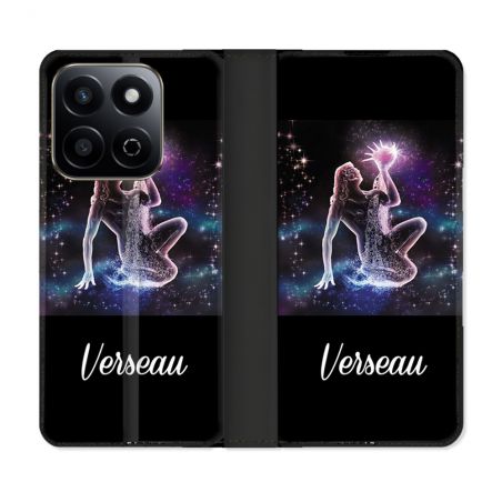 Housse cuir portefeuille Pour Honor 200 Smart 5G Signe Zodiaque 2 Verseau