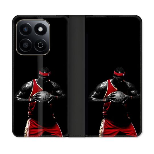 Housse cuir portefeuille Pour Honor 200 Smart 5G Sport Basketeur
