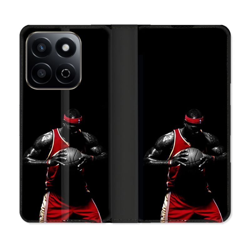 Housse cuir portefeuille Pour Honor 200 Smart 5G Sport Basketeur