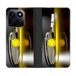 Housse cuir portefeuille Pour Honor 200 Smart 5G Sport Tennis Reflet
