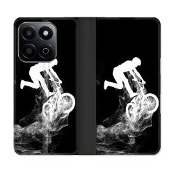 Housse cuir portefeuille Pour Honor 200 Smart 5G Sport VTT Noir