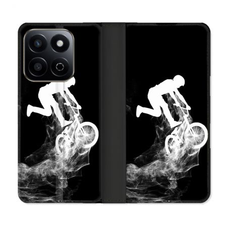 Housse cuir portefeuille Pour Honor 200 Smart 5G Sport VTT Noir