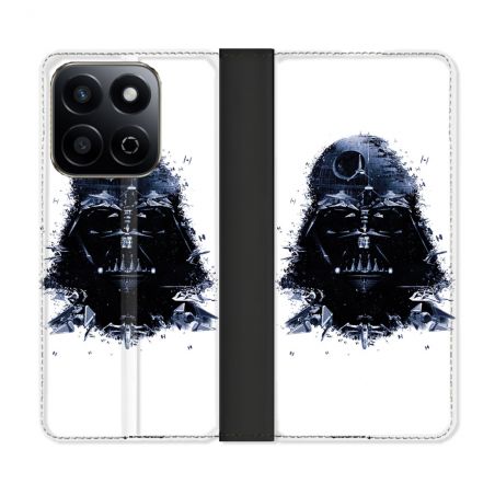 Housse cuir portefeuille Pour Honor 200 Smart 5G Star Wars - Dark Vador Blanc