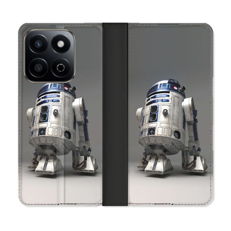 Housse cuir portefeuille Pour Honor 200 Smart 5G Star Wars - R2D2