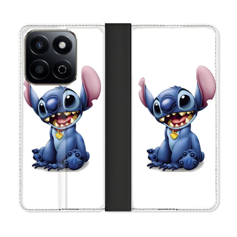 Housse cuir portefeuille Pour Honor 200 Smart 5G Stitch Blanc