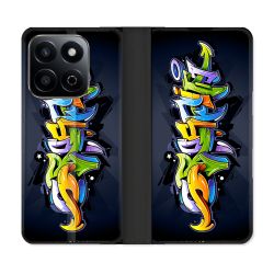 Housse cuir portefeuille Pour Honor 200 Smart 5G Street Art Graffiti