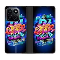 Housse cuir portefeuille Pour Honor 200 Smart 5G Street Art Rap