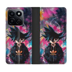 Housse cuir portefeuille Pour Honor 200 Smart 5G Street Art Sangoku