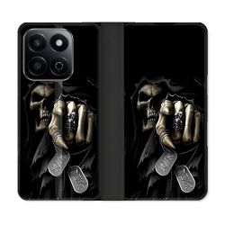 Housse cuir portefeuille Pour Honor 200 Smart 5G Tete de Mort Your Next