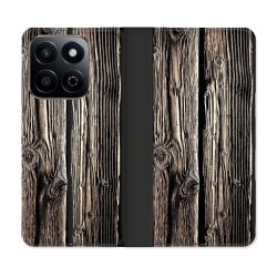 Housse cuir portefeuille Pour Honor 200 Smart 5G Texture Bois