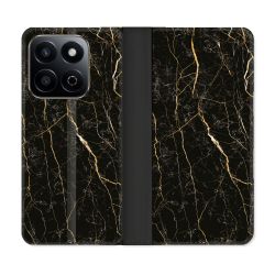 Housse cuir portefeuille Pour Honor 200 Smart 5G Texture Marbre Noir