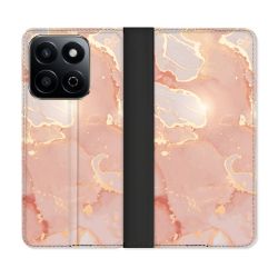 Housse cuir portefeuille Pour Honor 200 Smart 5G Texture Marbre Rose