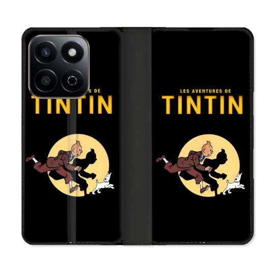 Housse cuir portefeuille Pour Honor 200 Smart 5G Tintin Classique