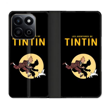 Housse cuir portefeuille Pour Honor 200 Smart 5G Tintin Classique