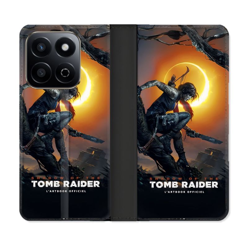 Housse cuir portefeuille Pour Honor 200 Smart 5G Tomb Raider