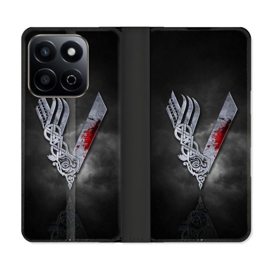Housse cuir portefeuille Pour Honor 200 Smart 5G Viking