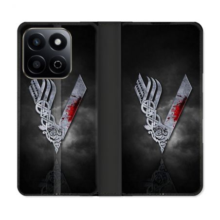 Housse cuir portefeuille Pour Honor 200 Smart 5G Viking