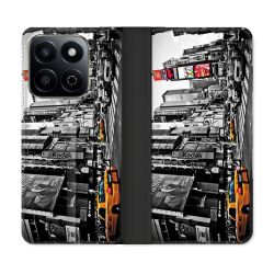 Housse cuir portefeuille Pour Honor 200 Smart 5G Voyage Amerique USA New York Taxi