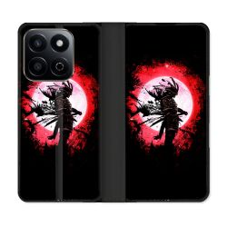 Housse cuir portefeuille Pour Honor 200 Smart 5G Voyage Japon Samourai