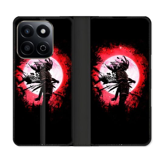 Housse cuir portefeuille Pour Honor 200 Smart 5G Voyage Japon Samourai