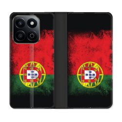 Housse cuir portefeuille Pour Honor 200 Smart 5G Voyage Portugal Drapeau