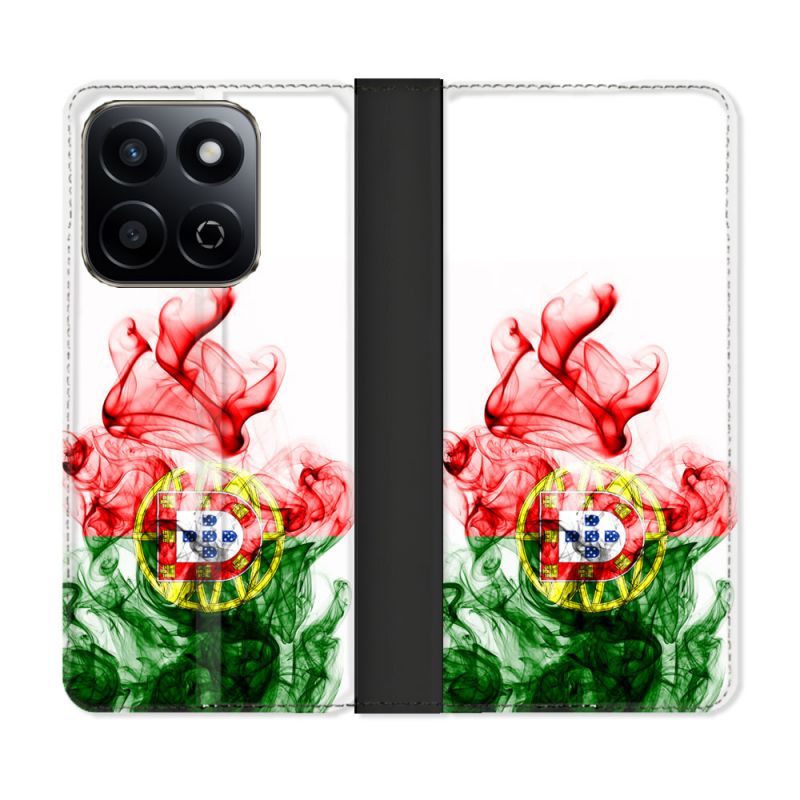 Housse cuir portefeuille Pour Honor 200 Smart 5G Voyage Portugal Flamme