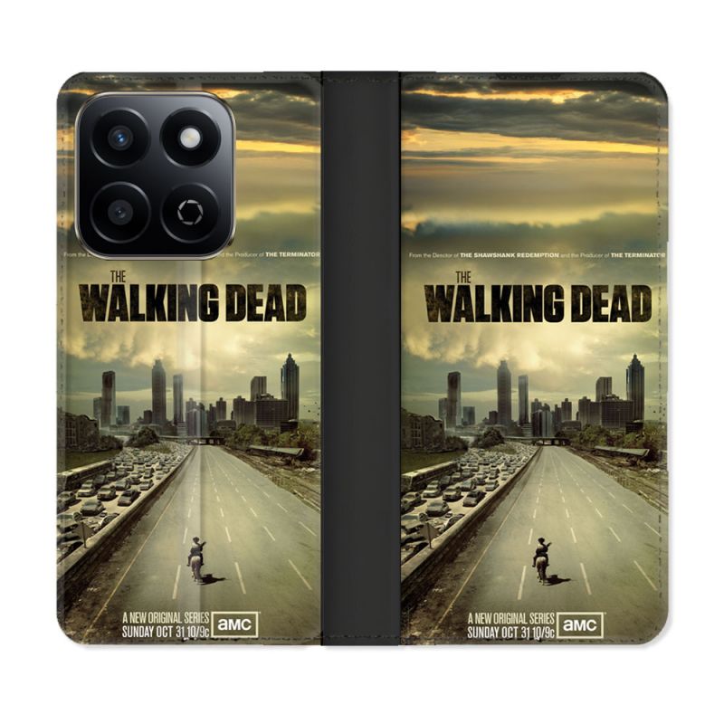 Housse cuir portefeuille Pour Honor 200 Smart 5G Walking Dead